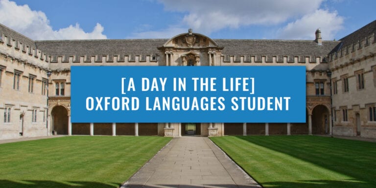 iconic view of an oxford university courtyard with text over the top of the image