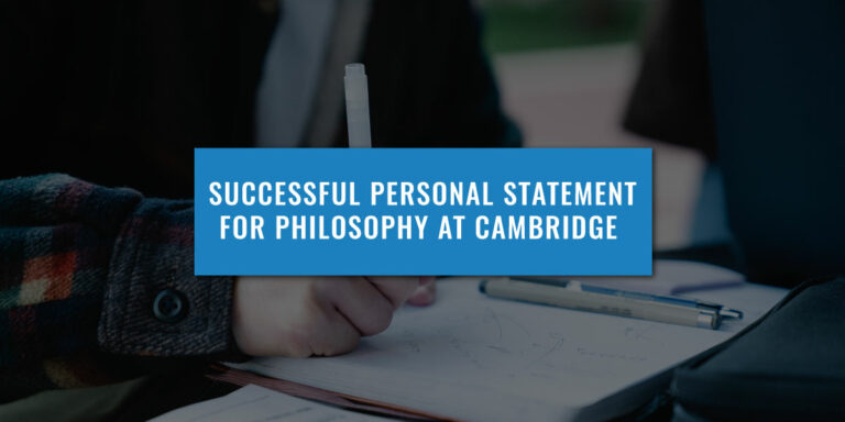 Successful Personal Statement For Philosophy At Cambridge