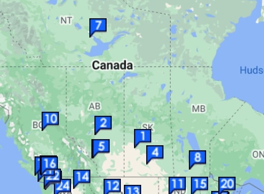 Pearson VUE Testing Centres in Canada - Map