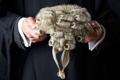 The iconic lawyer wig