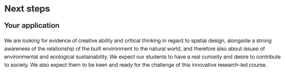 UCL architecture MSci application